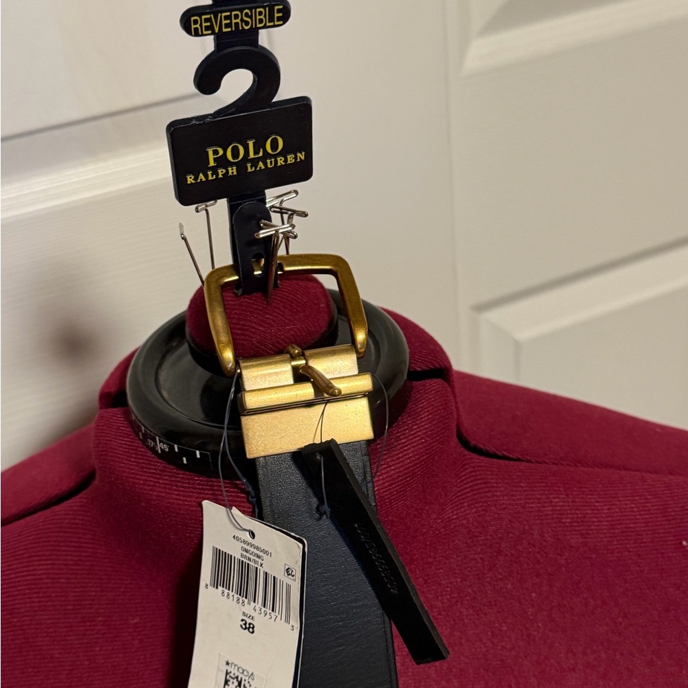 Ralph Lauren Black Belt with Gold Buckle